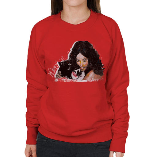 Sidney Maurer Original Portrait Of Naomi Campbell Panther Women's Sweatshirt