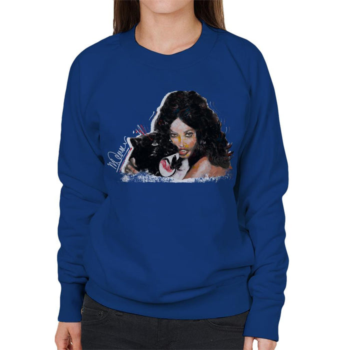 Sidney Maurer Original Portrait Of Naomi Campbell Panther Women's Sweatshirt