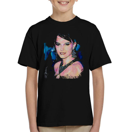 Sidney Maurer Original Portrait Of Natalie Portman Kid's T-Shirt