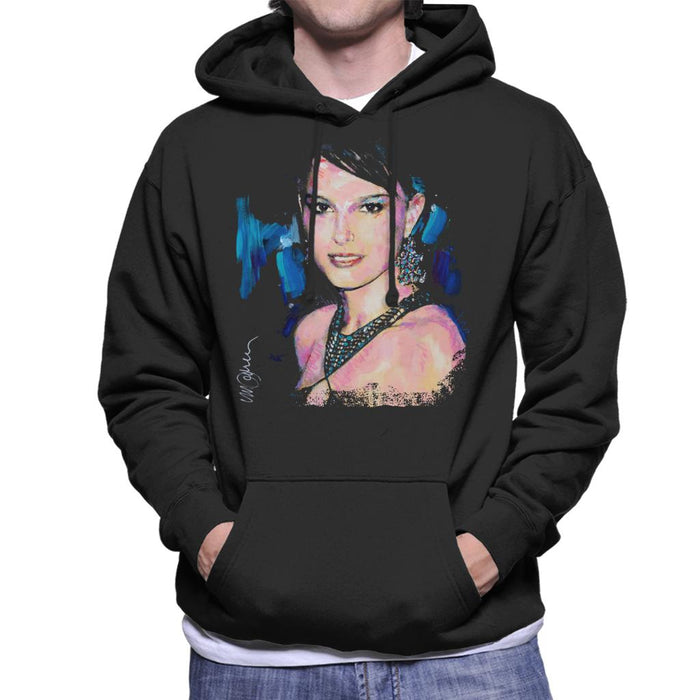 Sidney Maurer Original Portrait Of Natalie Portman Men's Hooded Sweatshirt