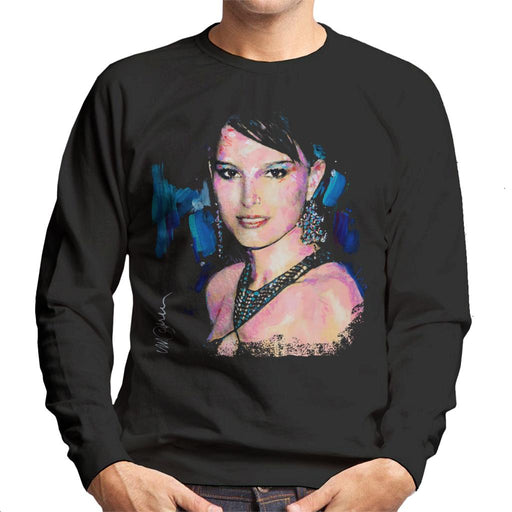 Sidney Maurer Original Portrait Of Natalie Portman Men's Sweatshirt