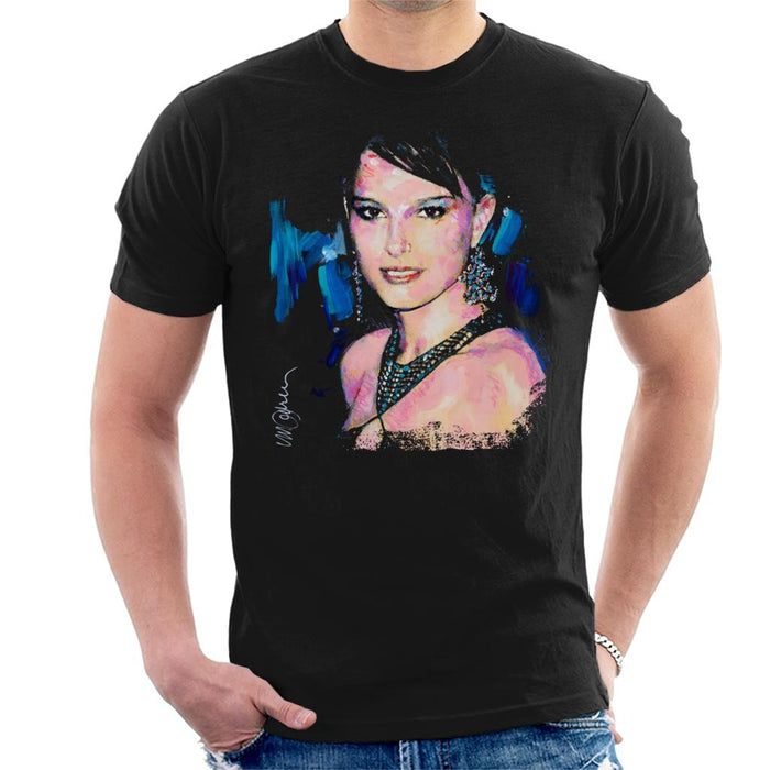 Sidney Maurer Original Portrait Of Natalie Portman Men's T-Shirt
