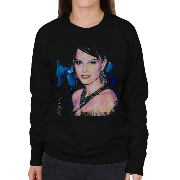 Sidney Maurer Original Portrait Of Natalie Portman Women's Sweatshirt