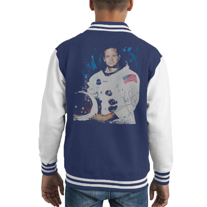 Sidney Maurer Original Portrait Of Neil Armstrong Space Suit Kid's Varsity Jacket