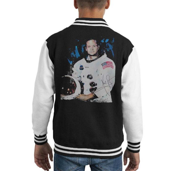 Sidney Maurer Original Portrait Of Neil Armstrong Space Suit Kid's Varsity Jacket