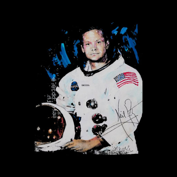 Sidney Maurer Original Portrait Of Neil Armstrong Space Suit Men's Sweatshirt