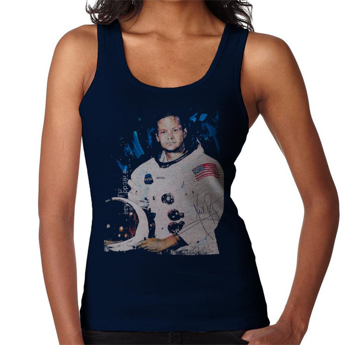 Sidney Maurer Original Portrait Of Neil Armstrong Space Suit Women's Vest