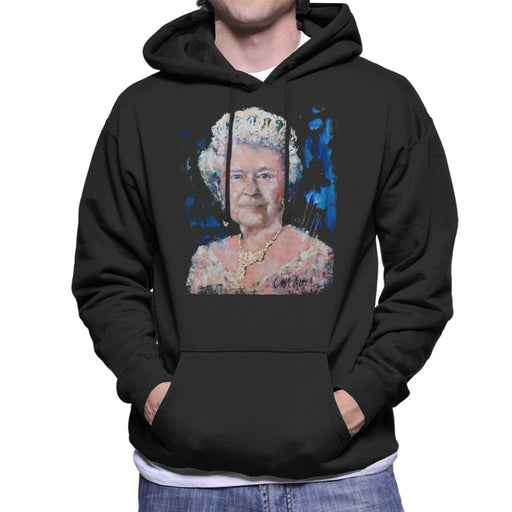 Sidney Maurer Original Portrait Of Queen Elizabeth II Men's Hooded Sweatshirt