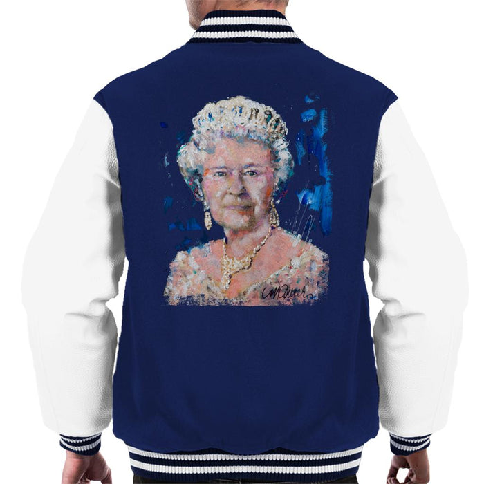 Sidney Maurer Original Portrait Of Queen Elizabeth II Men's Varsity Jacket