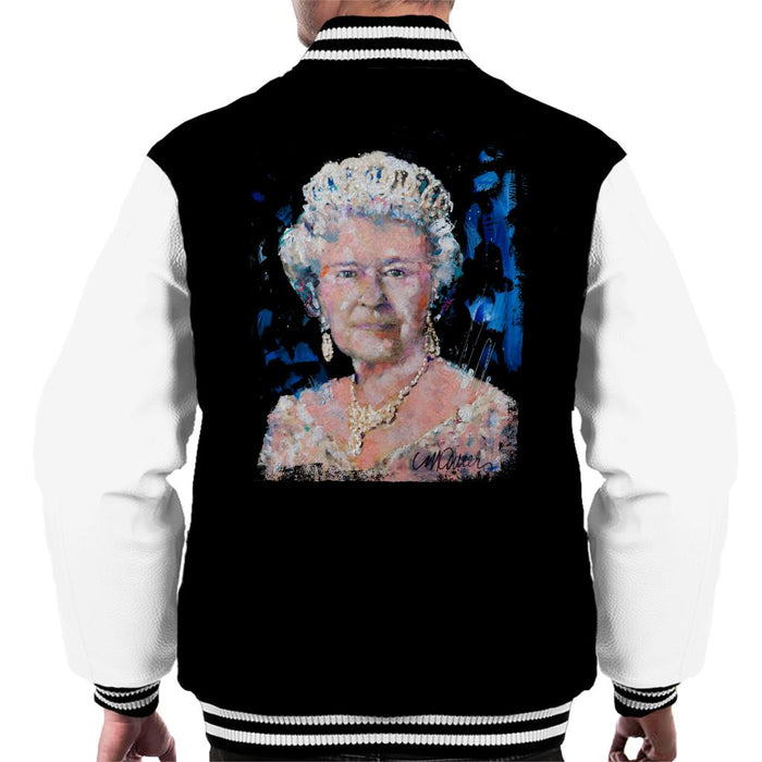 Sidney Maurer Original Portrait Of Queen Elizabeth II Men's Varsity Jacket