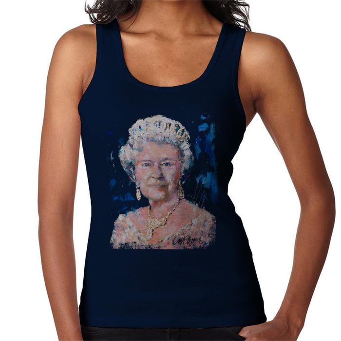 Sidney Maurer Original Portrait Of Queen Elizabeth II Women's Vest