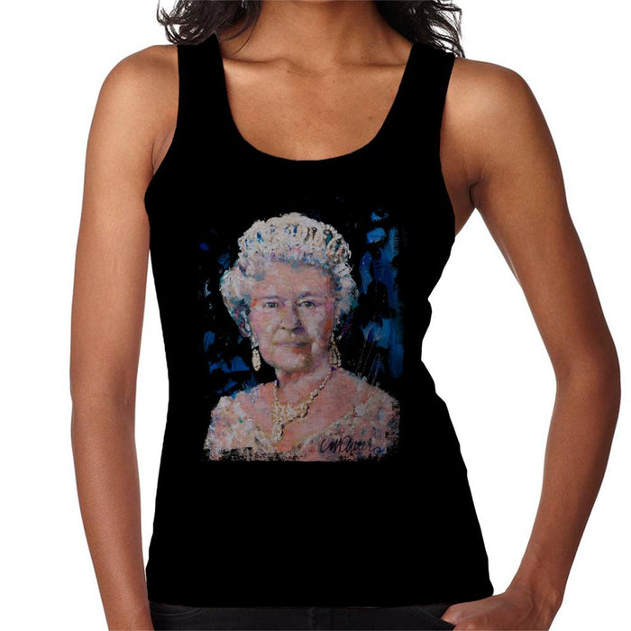 Sidney Maurer Original Portrait Of Queen Elizabeth II Women's Vest
