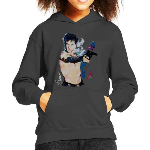 Sidney Maurer Original Portrait Of Robert De Niro Taxi Driver Kid's Hooded Sweatshirt