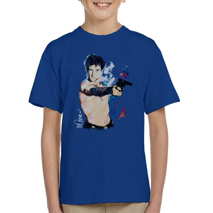 Sidney Maurer Original Portrait Of Robert De Niro Taxi Driver Kid's T-Shirt