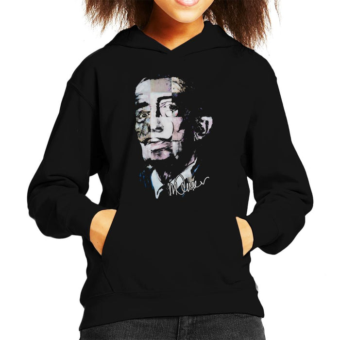 Sidney Maurer Original Portrait Of Salvador Dali Pop Art Kid's Hooded Sweatshirt