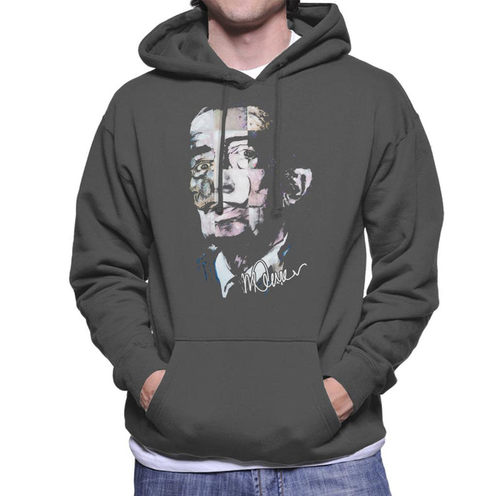 Sidney Maurer Original Portrait Of Salvador Dali Pop Art Men's Hooded Sweatshirt