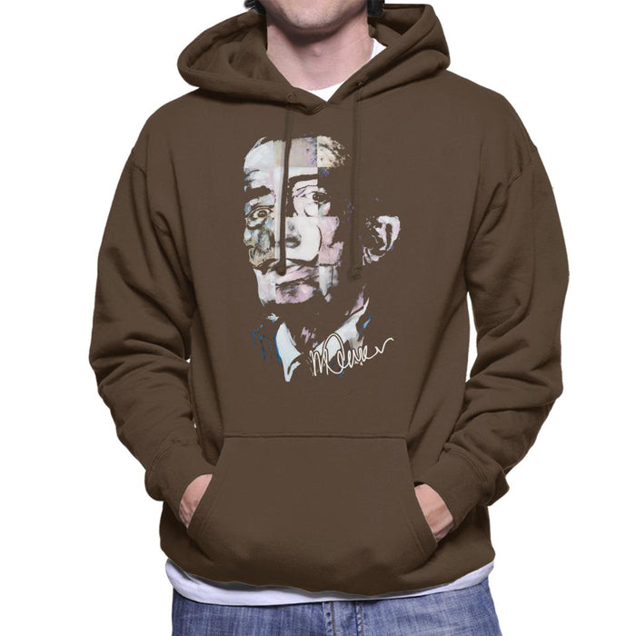 Sidney Maurer Original Portrait Of Salvador Dali Pop Art Men's Hooded Sweatshirt