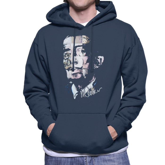 Sidney Maurer Original Portrait Of Salvador Dali Pop Art Men's Hooded Sweatshirt