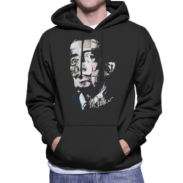Sidney Maurer Original Portrait Of Salvador Dali Pop Art Men's Hooded Sweatshirt