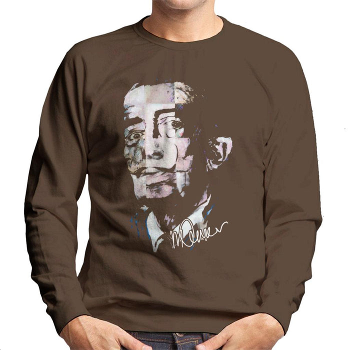 Sidney Maurer Original Portrait Of Salvador Dali Pop Art Men's Sweatshirt
