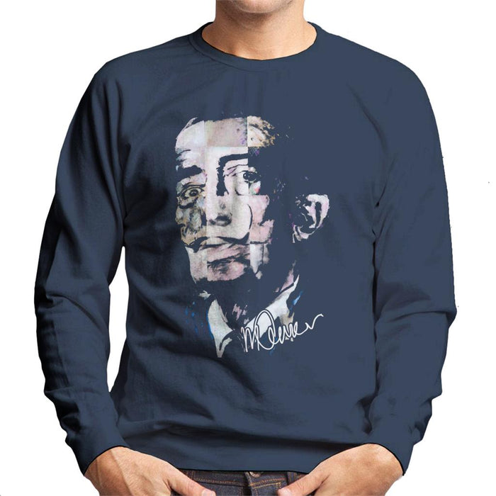 Sidney Maurer Original Portrait Of Salvador Dali Pop Art Men's Sweatshirt