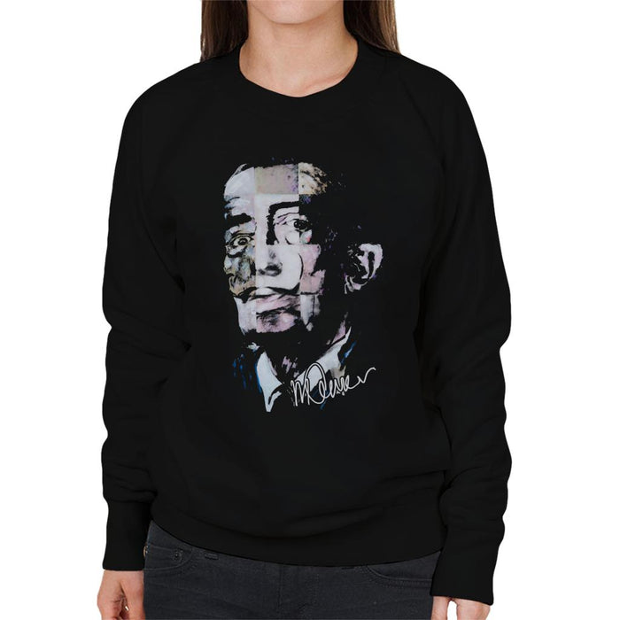 Sidney Maurer Original Portrait Of Salvador Dali Pop Art Women's Sweatshirt