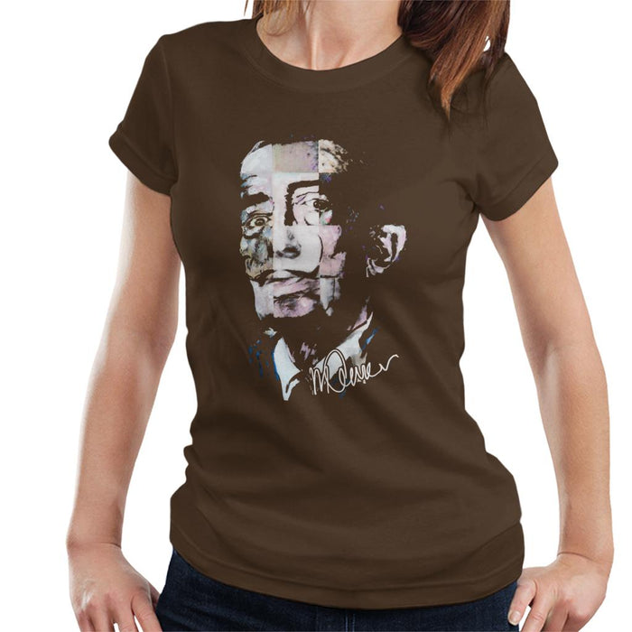 Sidney Maurer Original Portrait Of Salvador Dali Pop Art Women's T-Shirt