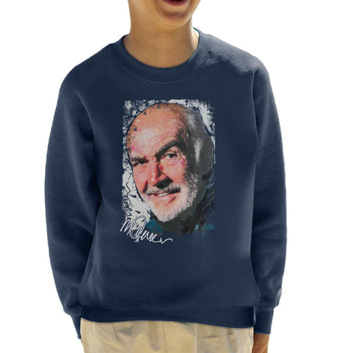 Sidney Maurer Original Portrait Of Actor Sean Connery Kid's Sweatshirt
