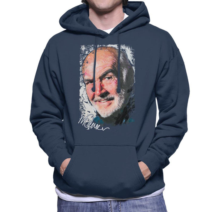 Sidney Maurer Original Portrait Of Actor Sean Connery Men's Hooded Sweatshirt
