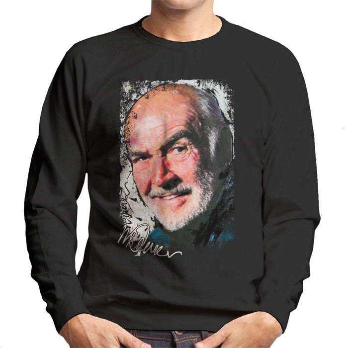 Sidney Maurer Original Portrait Of Actor Sean Connery Men's Sweatshirt