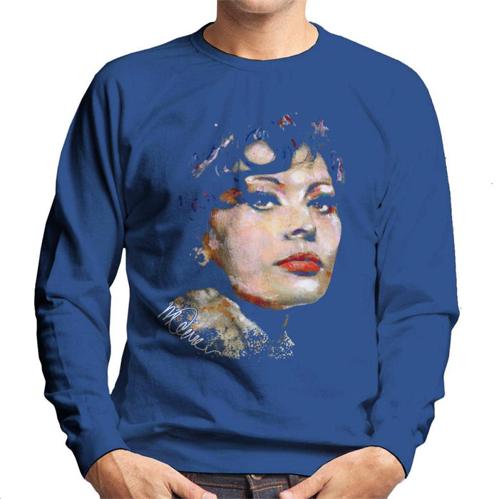 Sidney Maurer Original Portrait Of Actress Sophia Loren Men's Sweatshirt
