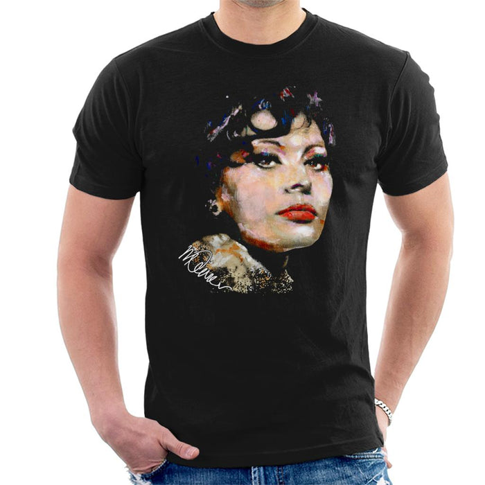 Sidney Maurer Original Portrait Of Actress Sophia Loren Men's T-Shirt