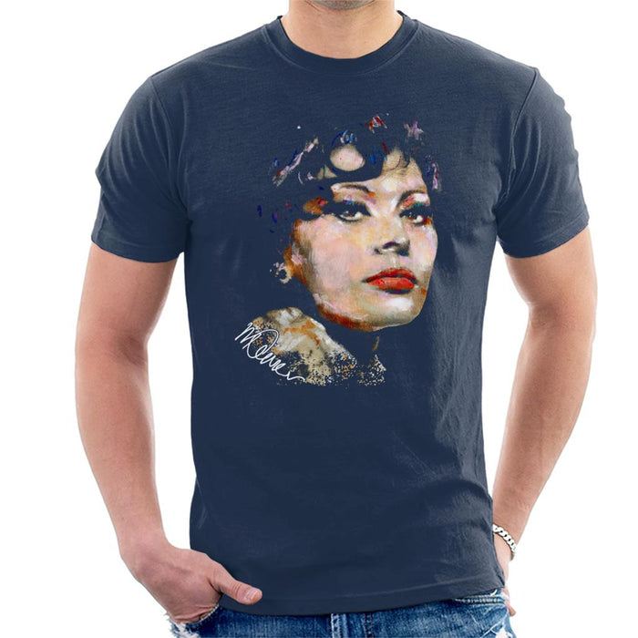 Sidney Maurer Original Portrait Of Actress Sophia Loren Men's T-Shirt