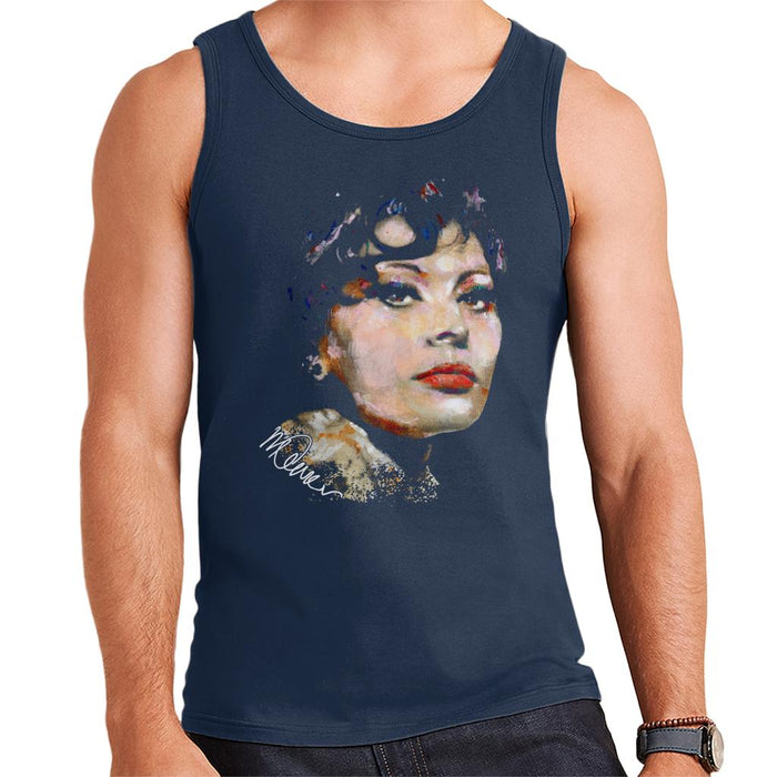 Sidney Maurer Original Portrait Of Actress Sophia Loren Men's Vest