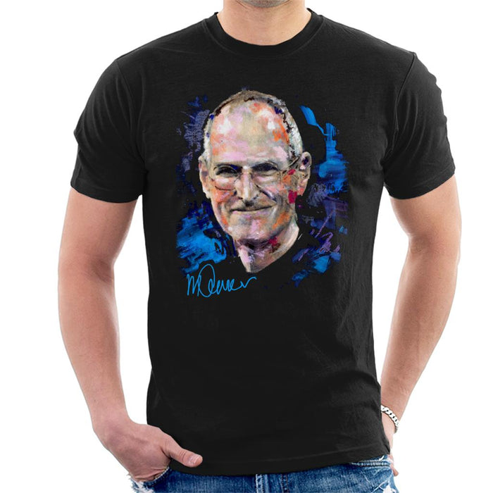 Sidney Maurer Original Portrait Of Steve Jobs Men's T-Shirt