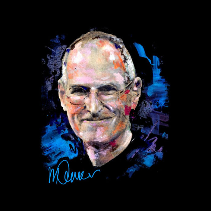 Sidney Maurer Original Portrait Of Steve Jobs Men's Hooded Sweatshirt