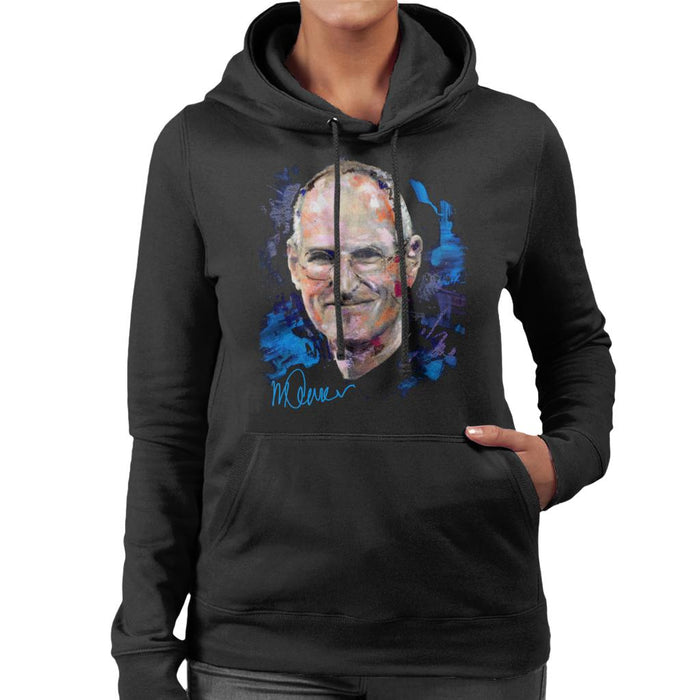 Sidney Maurer Original Portrait Of Steve Jobs Women's Hooded Sweatshirt