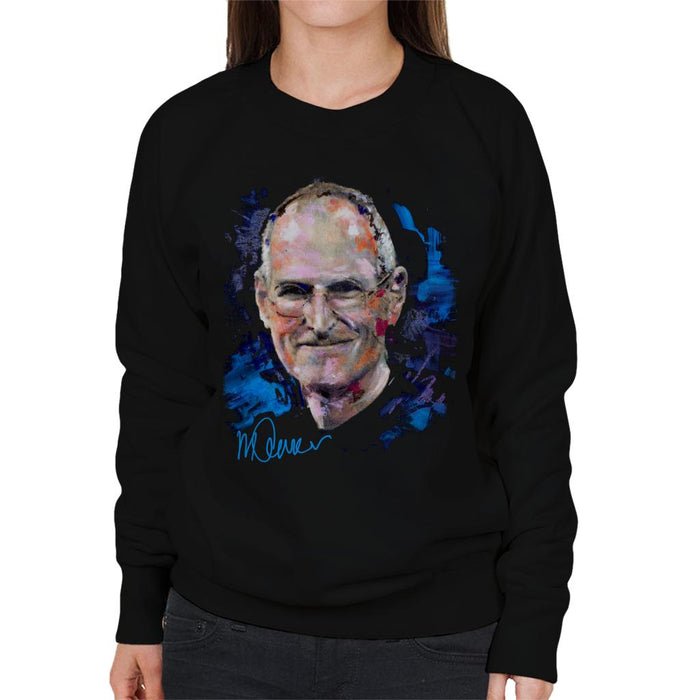 Sidney Maurer Original Portrait Of Steve Jobs Women's Sweatshirt