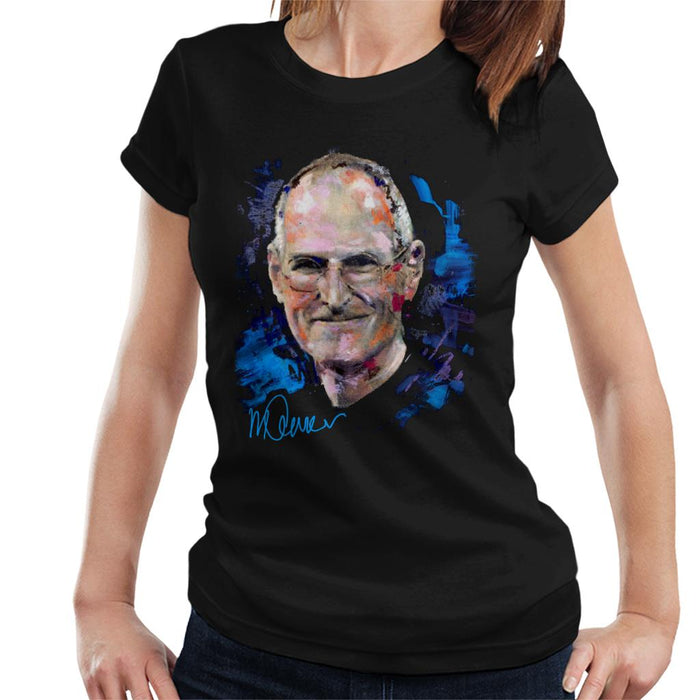 Sidney Maurer Original Portrait Of Steve Jobs Women's T-Shirt