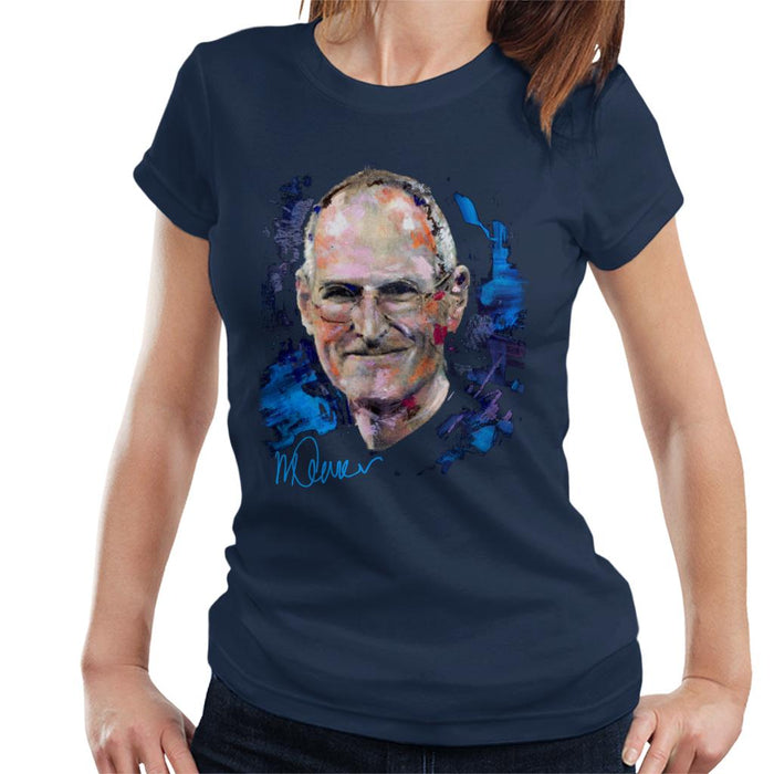Sidney Maurer Original Portrait Of Steve Jobs Women's T-Shirt