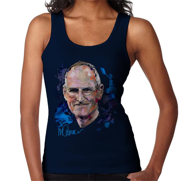 Sidney Maurer Original Portrait Of Steve Jobs Women's Vest