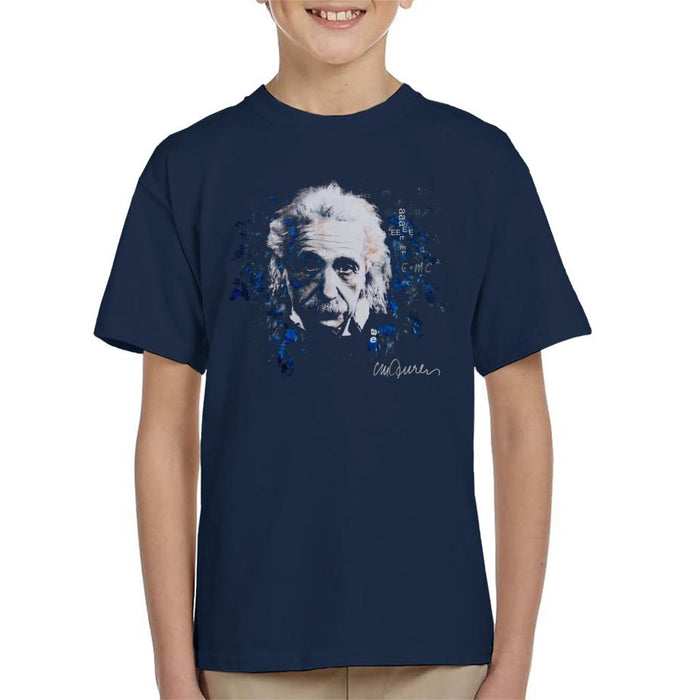 Sidney Maurer Original Portrait Of Albert Einstein E Equals MC2 Kid's T-Shirt