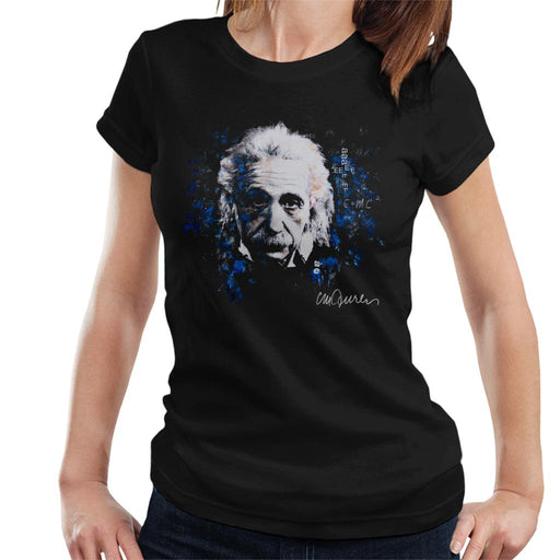 Sidney Maurer Original Portrait Of Albert Einstein E Equals MC2 Women's T-Shirt
