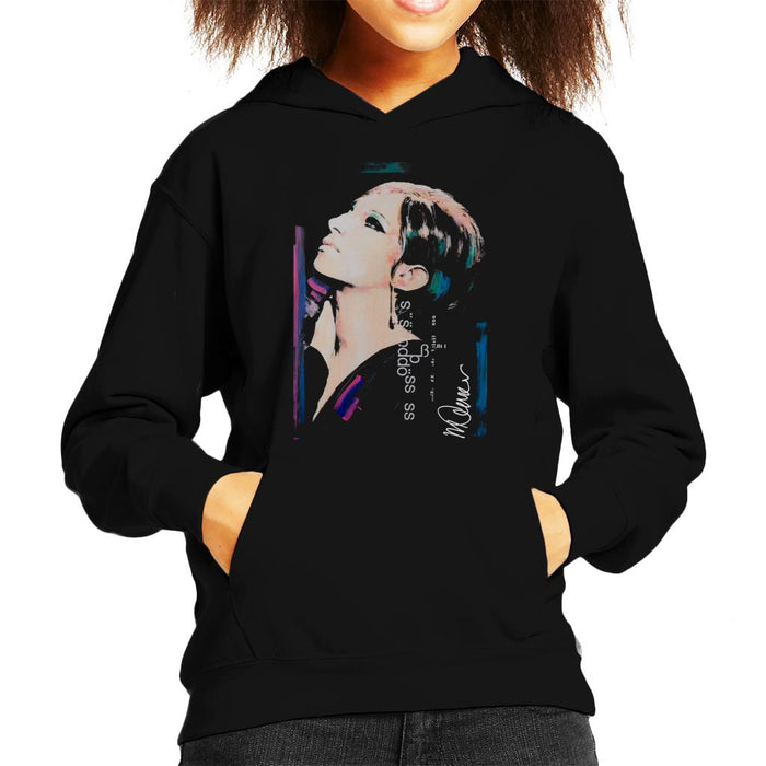 Sidney Maurer Original Portrait Of Actress Barbra Streisand Kid's Hooded Sweatshirt