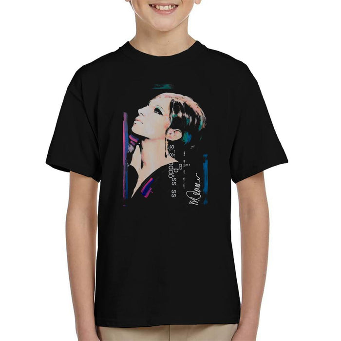 Sidney Maurer Original Portrait Of Actress Barbra Streisand Kid's T-Shirt