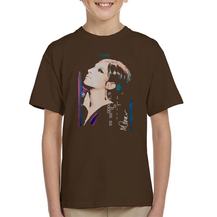 Sidney Maurer Original Portrait Of Actress Barbra Streisand Kid's T-Shirt