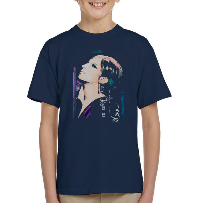Sidney Maurer Original Portrait Of Actress Barbra Streisand Kid's T-Shirt