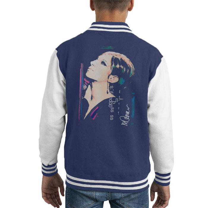 Sidney Maurer Original Portrait Of Actress Barbra Streisand Kid's Varsity Jacket