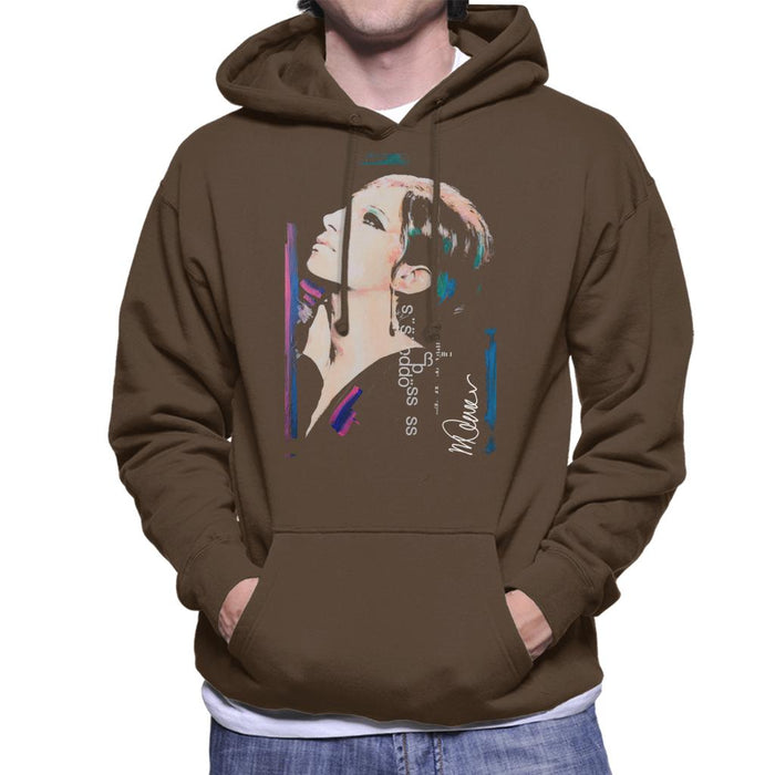 Sidney Maurer Original Portrait Of Actress Barbra Streisand Men's Hooded Sweatshirt