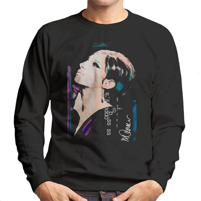 Sidney Maurer Original Portrait Of Actress Barbra Streisand Men's Sweatshirt